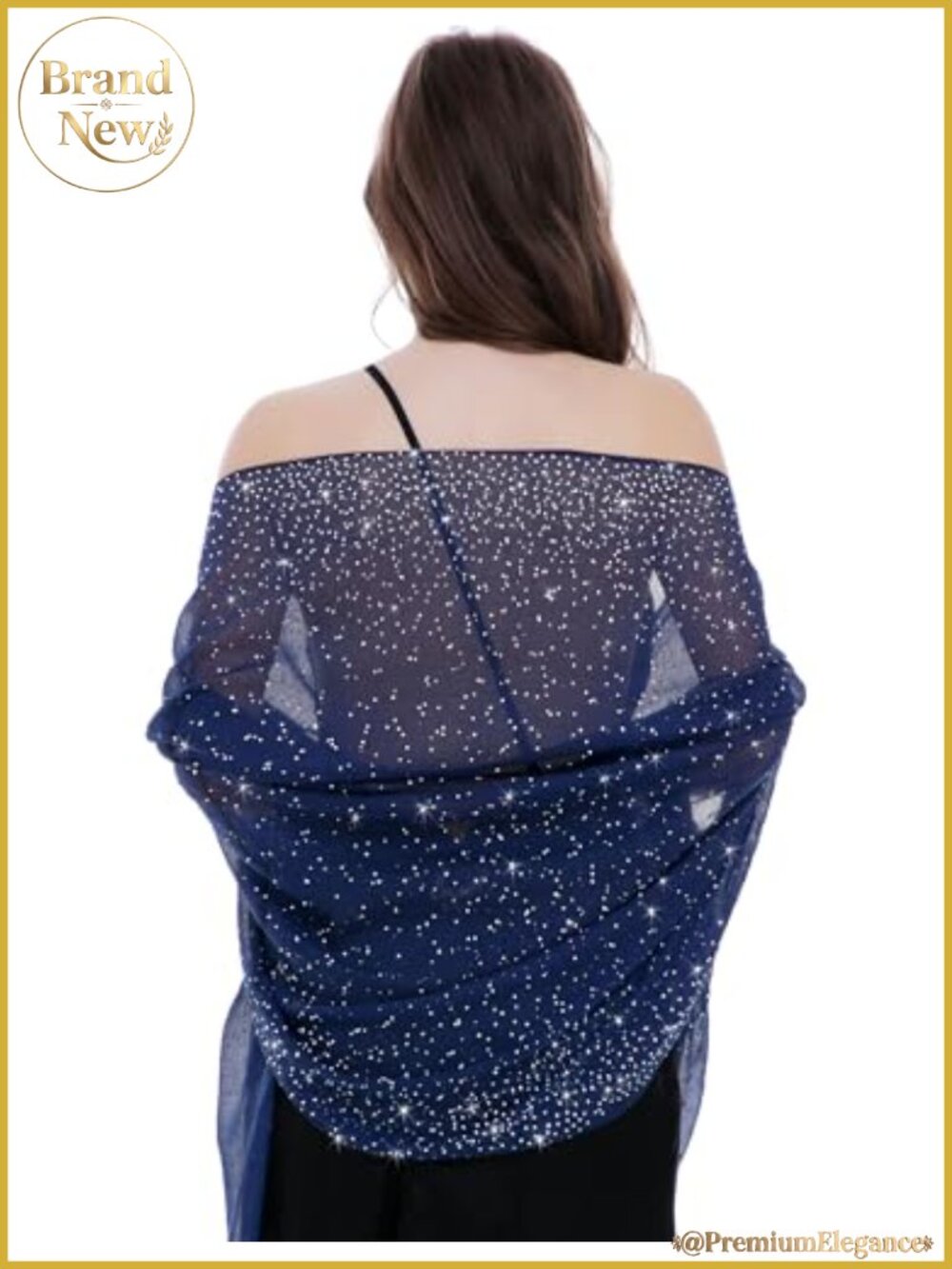 Starry Night Shawl Wrap Evening Dress Shimmering Scarf Formal Wear